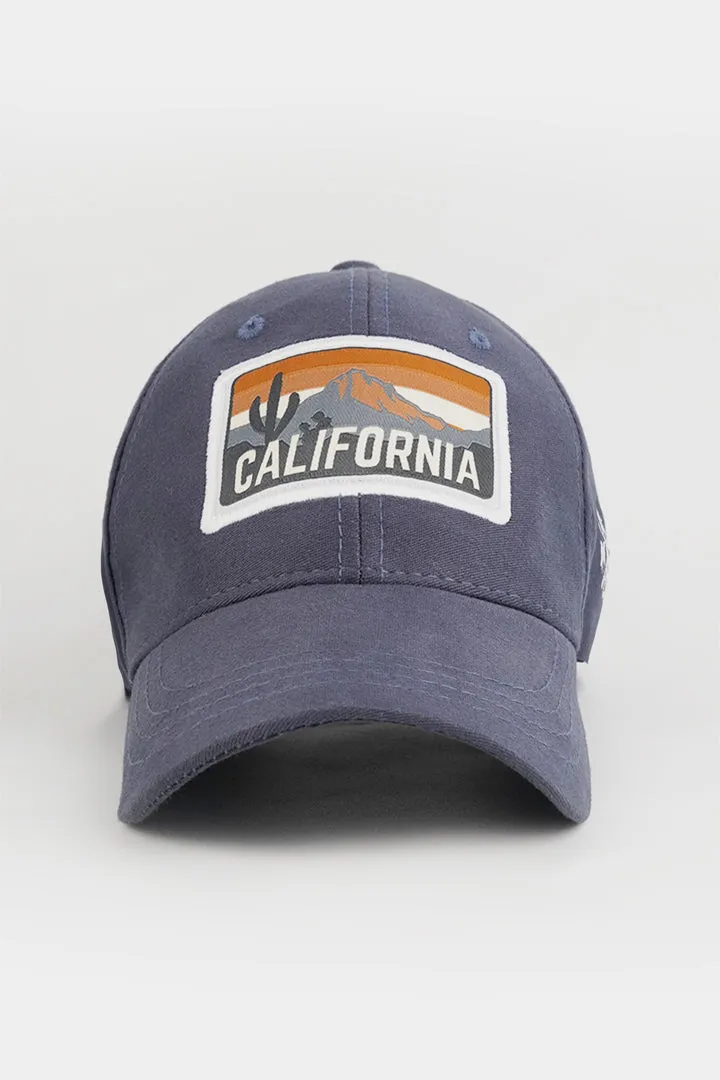 California Embroidered Cap - Teal Blue