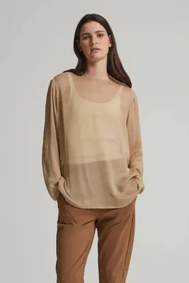 Estelle Silk Shirt Sandalwood