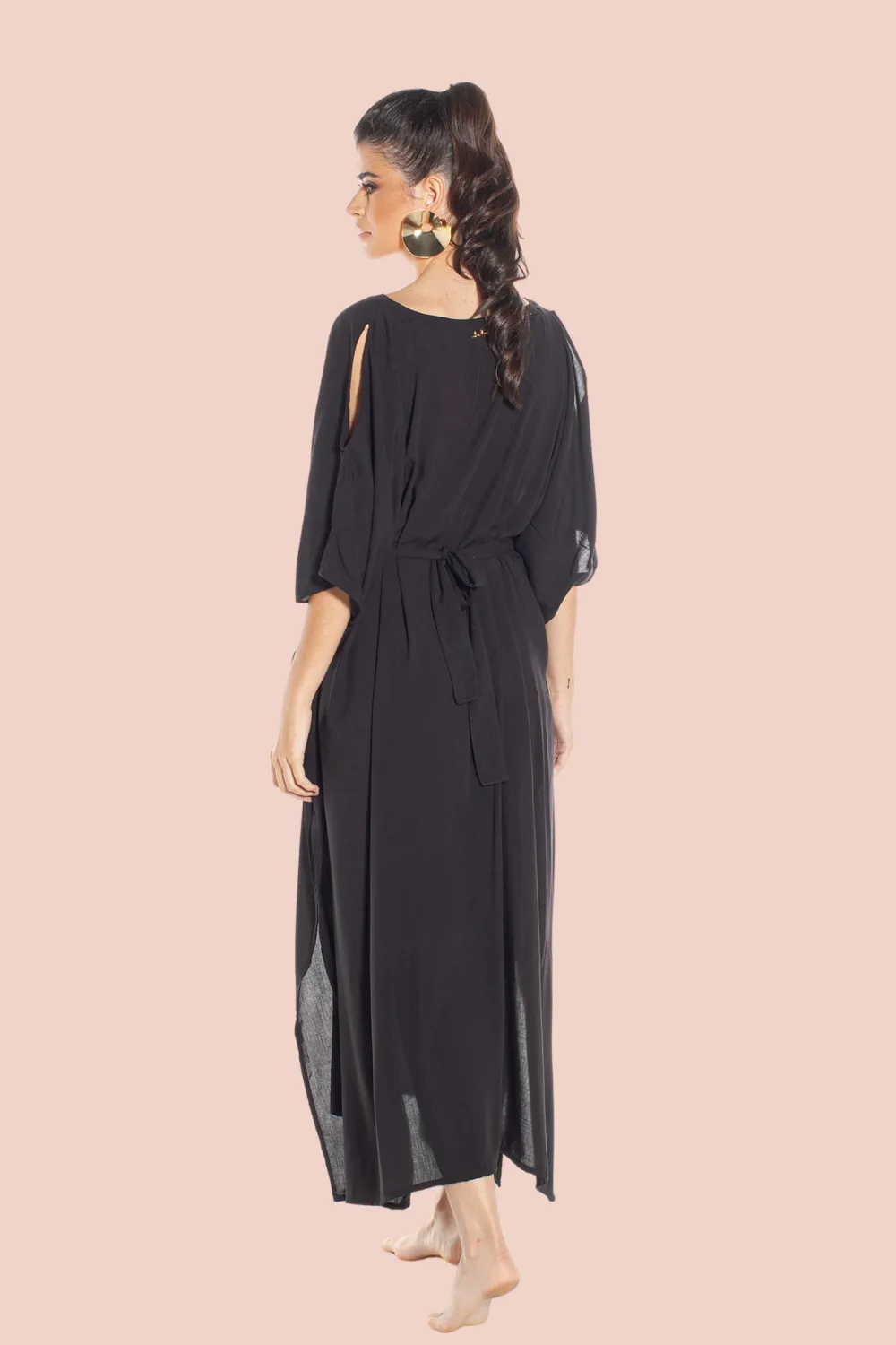 Jalapao Black Kaftan Cover Up Duster