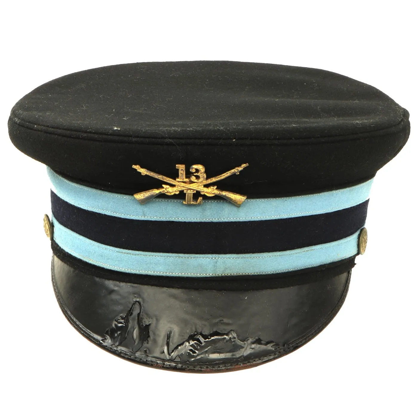 Original U.S. Spanish American War 13th Infantry Regiment NCO M1902 Visor Cap by Pasquale Company