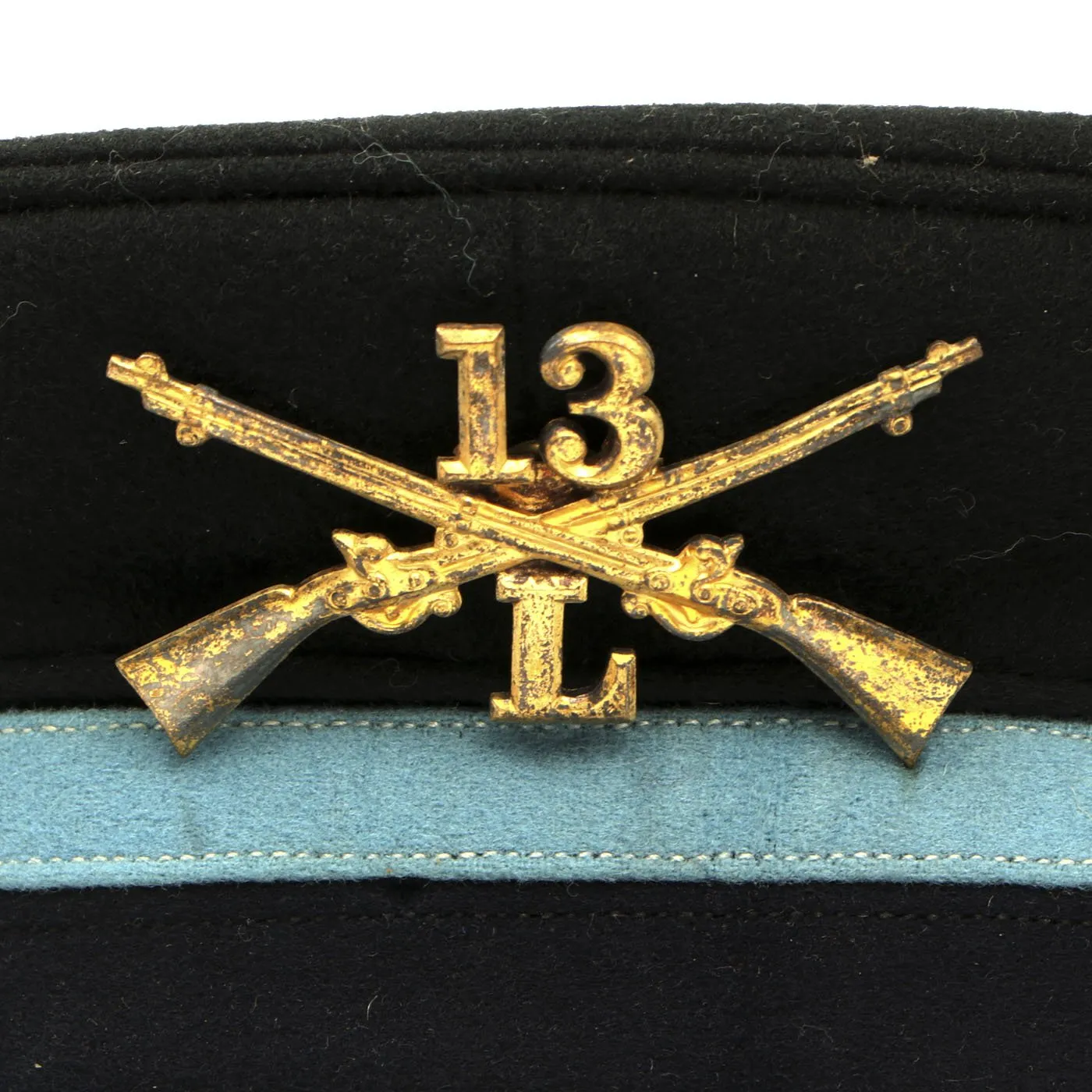 Original U.S. Spanish American War 13th Infantry Regiment NCO M1902 Visor Cap by Pasquale Company