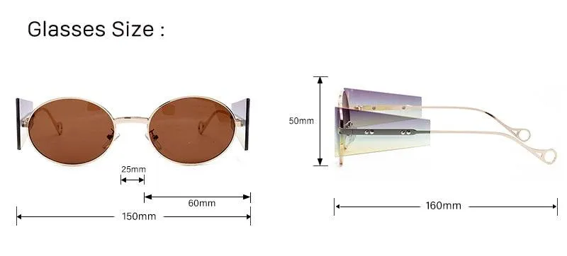 Punkish Oval Round Sunglasses
