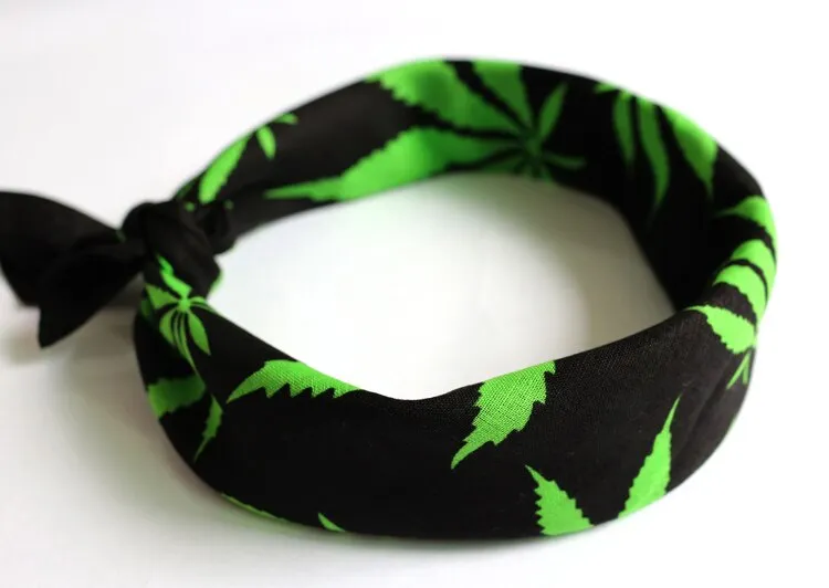 Rasta Reggae Weed Leaf Bandana