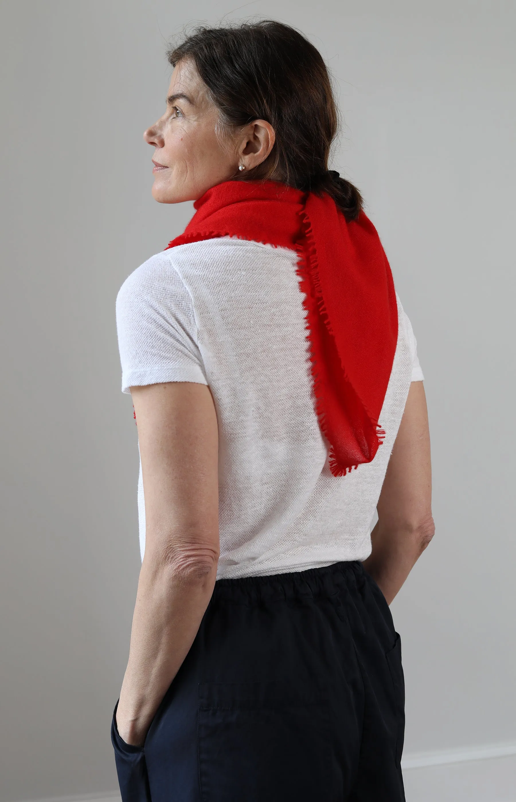 Red Cashmere Scarf