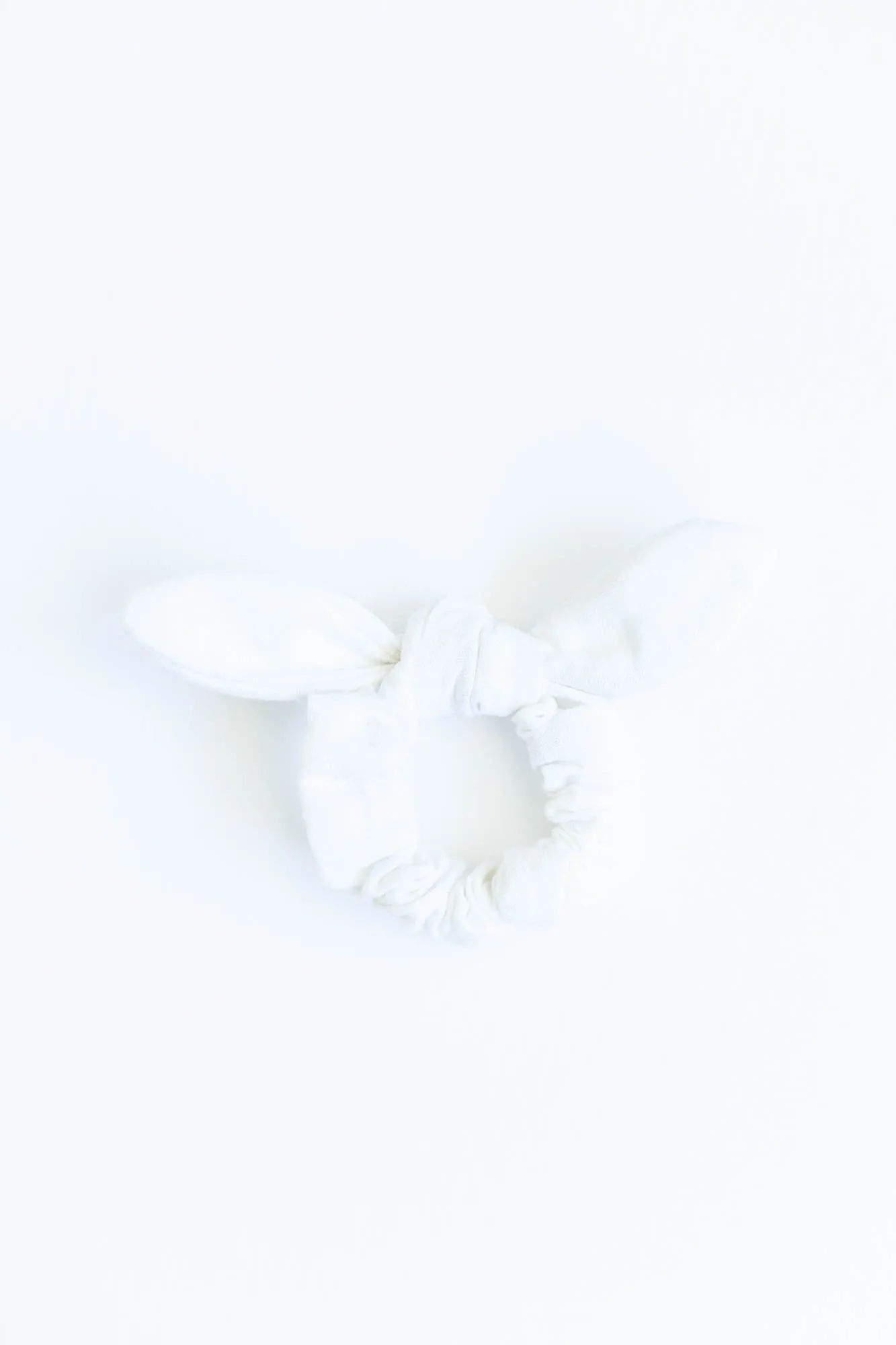White Bow Scrunchie
